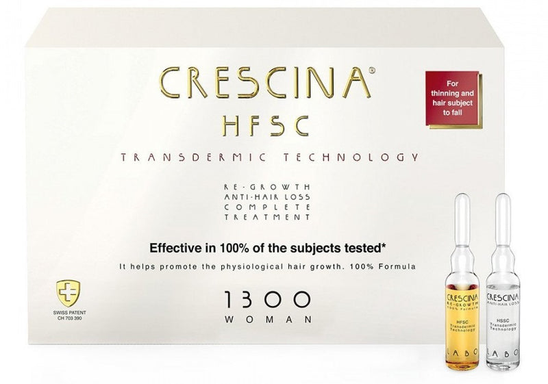 Crescina Transdermic Hfsc Complete Treatment Ampoules for Women 1300 10 + 10 Amp
