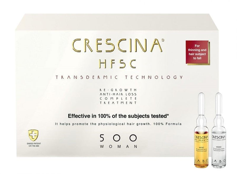 Crescina Transdermic Hfsc Complete Treatment Ampoules for Women 500 10 + 10 Amp