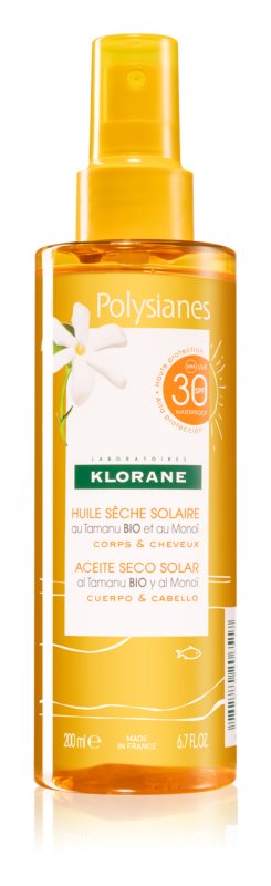 Klorane Polysianes Sun Protection Dry Oil SPF30 200ml