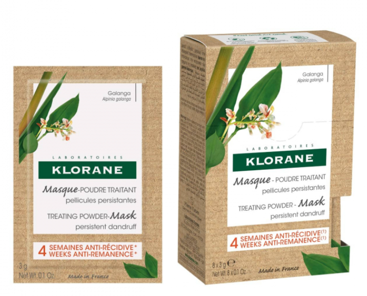 Klorane Galanga Intensive Anti-Dandruff Powder Shampoo 8x3g Units