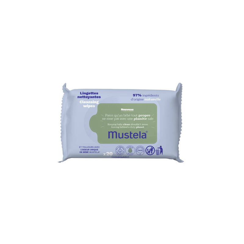 Mustela BIO Organic Cleansing Wipes 20 units