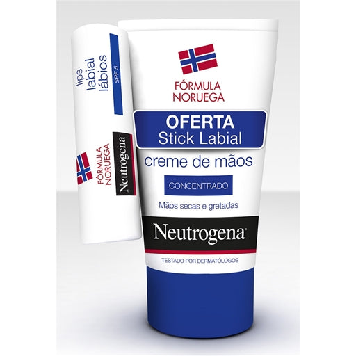 Neutrogena Promotion Hand Cream Light Texture + Lip Stick 4,8g