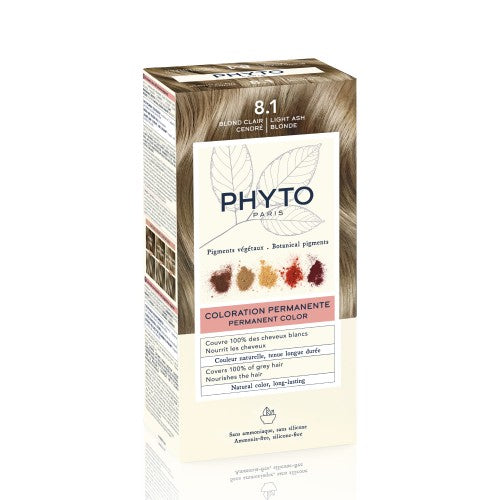 Phyto Phytocolor Permanent Coloration without Ammonia Shade 8.1 Light Ash Blond