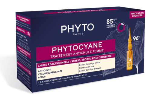 Phytocyane Anti-Hair Loss Reactional Woman 12 Ampoules X 5ml