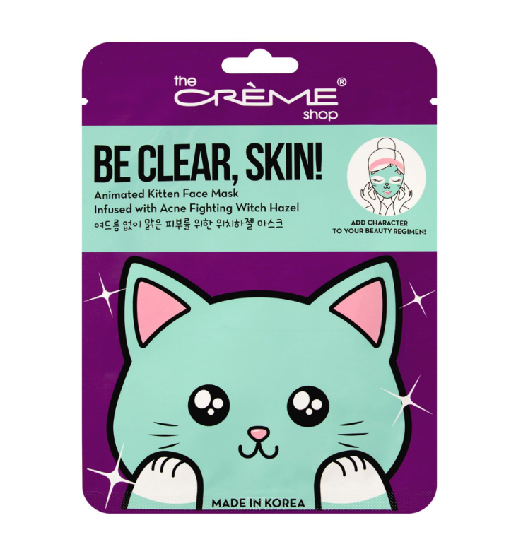 The Cream Shop Be Clear, Skin! Cat Acne Mask with Witch Hazel