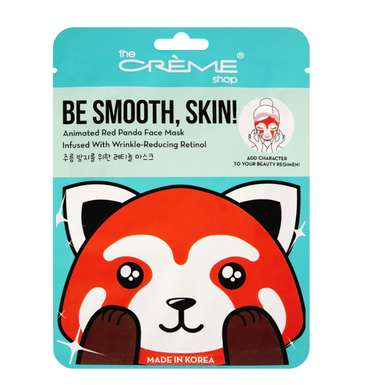 The Cream Shop Be Smooth, Skin! Red Panda Mask Reduces Wrinkles with Retinol