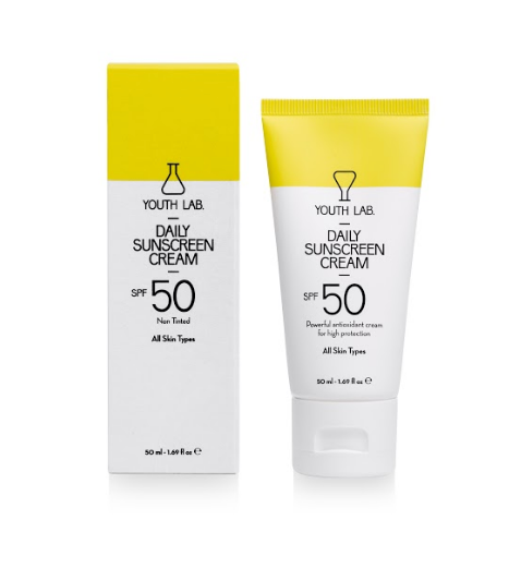 Youth Lab Daily Sunscreen Cream Non Tinted SPF50 All Skin Types 50ml