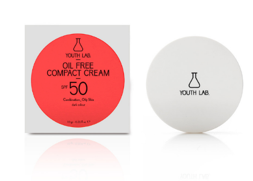 Youth Lab Oil Free Compact Cream SPF50 Combination Oily Skin Dark Color 10g