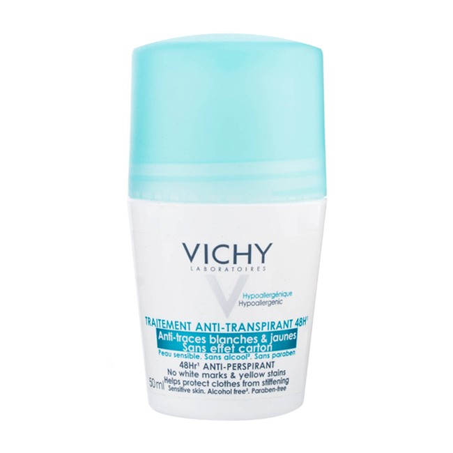 Vichy Deodorant Anti-Perspirant 48h Anti-white and Yellow Marks Roll-on 50ml