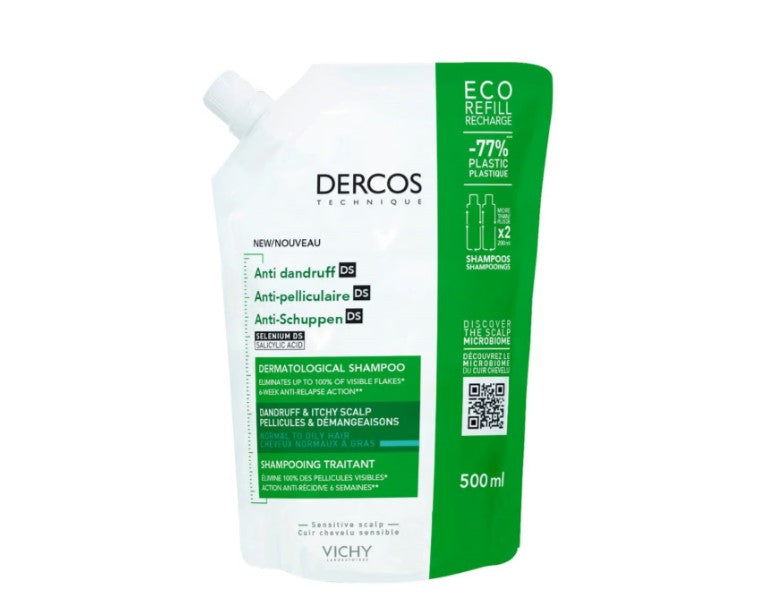 Vichy Dercos Ecorefill Anti-Dandruff for Thick Hair 500ml