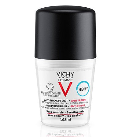Vichy Homme Deodorant Anti-Perspirant 48h Anti-Stains Roll-on 50ml